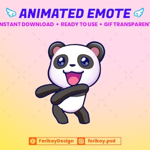 Cute Panda Dance Animated Emote - Dancing Panda Bear - for Twitch and Discord! (and more)