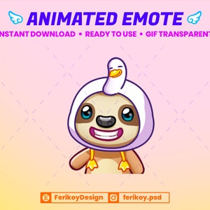 Dancing Sloth Animated Emote: Twitch/Discord Stream (GIF)