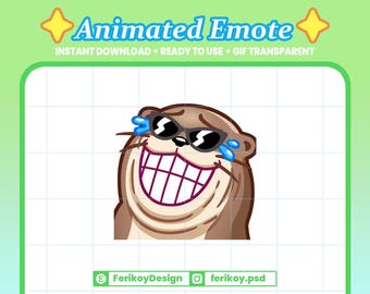 Laugh Otter Animated Emote : LOL Funny Laughing
