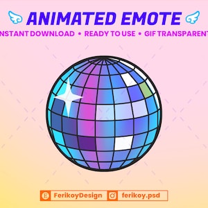 Disco Ball Animated Emote - Shining Colourful - voor Twitch en Discord! (en meer)