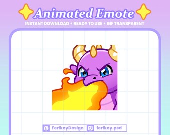 Dragon Mad Animated Emote : Angry Fire Explosion