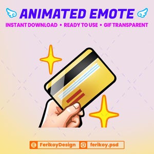 Emote animée carte de crédit - Gold Card - pour Twitch et Discord ! (et plus)