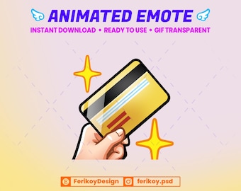 Gold Credit Card Animated Emote for Twitch/Discord