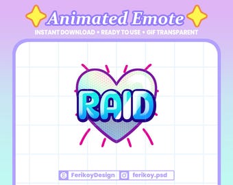 Raid Hologram Animated Emote : Love Heart Holographic
