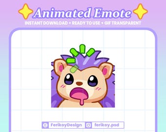 Hedgehog Buffering Animated Emote : Loading Hedgehog Mouse