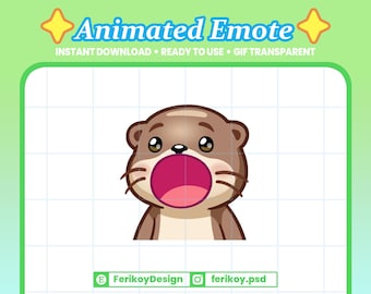 Otter Pop Cat Animated Emote: Meme GIF (Instant Download)