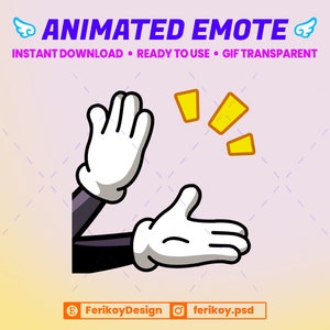 Emote animata classica retrò che batte le mani - Clap Clap - Buon lavoro - per Twitch e Discord! (e altro)