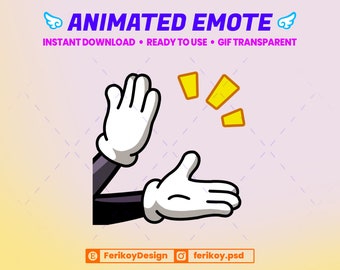 Retro Classic Clapping Hands Animated Emote -  Clap Clap - Good Job - for Twitch and Discord! (and more)