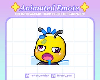 Bee Buffering Animated Emote : Hornet Wasp Loading