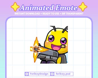 Bee Gun Shooting Animated Emote : Hornet Wasp Shot