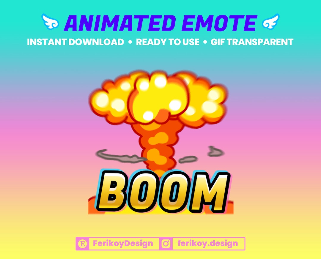 Boom Animated Emote Explosion Blast Effect for Twitch and Discord and