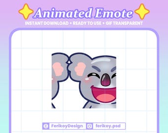 Koala Laughing Animated Emote : Koala Bear Laugh Funny