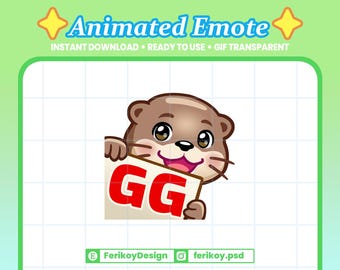 Good Game Otter Animated Emote : GG Epic | Twitch/Discord/Kick (GIF)