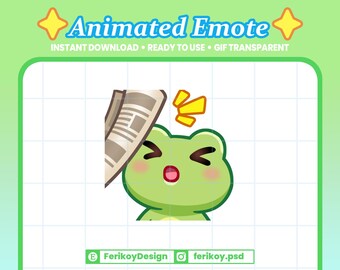 Frog 2 Bonk Newspaper Animated Emote : Froggy Strike Hitting