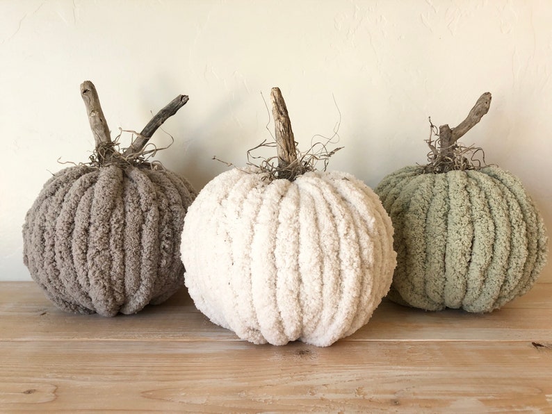 Chunky yarn pumpkin - fall pumpkins - fall - pumpkin