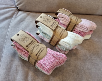 Norwegian wool Socks for Women, Sheep Wool socks, Lambs wool blend, Christmas gift for him and her, 3X and 6X