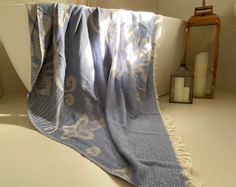Colcha de algodón, manta de regalo, tejida a mano, manta para sofá, colcha nórdica, manta acogedora, manta de cama, de LEO DESIGN 220 x 240