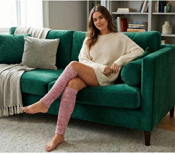 Alpaca Wool Leg Warmers for Women, Luxury Lambswool Blend, Knee High Knit Boot Cuffs, Christmas Gift for Her
