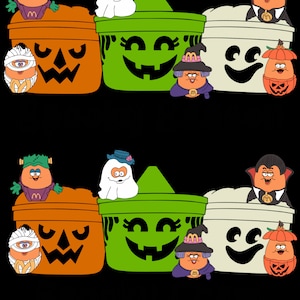 Chicken nugget Halloween and buckets