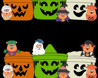 Hühnernugget Halloween und Eimer