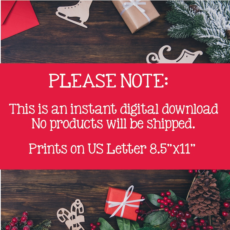 Christmas Planner Printable Santa List Santa Letter Gift Lift Etsy