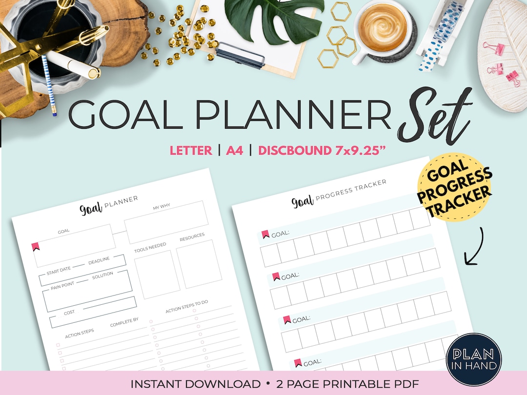 Goal Planner Printable Goal Progress Tracker Goal Tracker Goal - Etsy