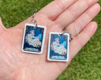 Tarot card earrings | tarot card , mystic earrings, celestial earrings