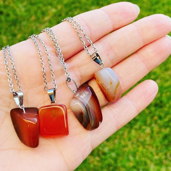 Buy REBUY Crystal carnelian 7 chakra Necklace Gemstone Necklace Carnelian  Chakra Stone Jewelry Crystal Healing Stone Jewelry at Amazon.in