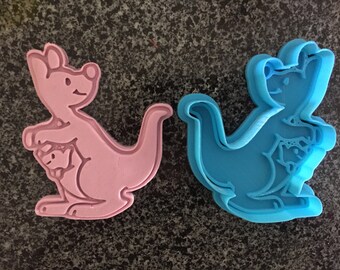 Aussie kangaroo cookie cutter embosser