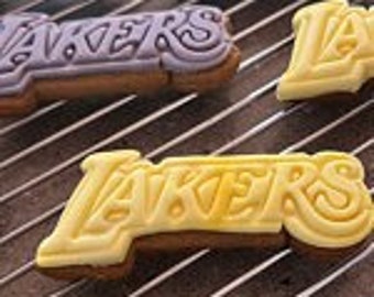 Lakers logo cookie cutter embosser 01