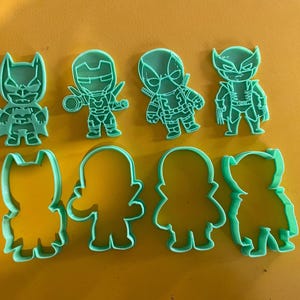 super hero&#39;s x 4 set 009 cookie cutters n embossers