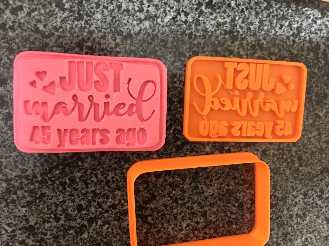 Just Married 45 Years Ago Cookie Cutter Embosser - Etsy Australia