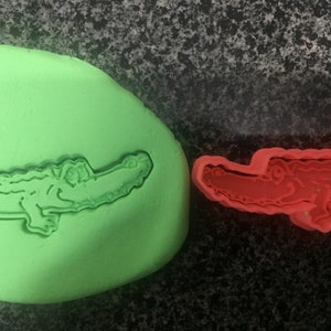 crocodile cute 02 cookie cutter embosser