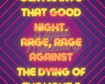 Neon Dylan Thomas