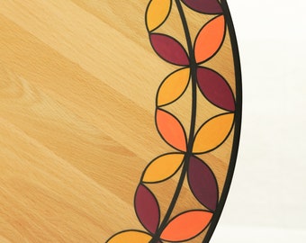Crafted Decorative Coffee Table  Autumn Vibe - hand painted and environmental friendly varnished