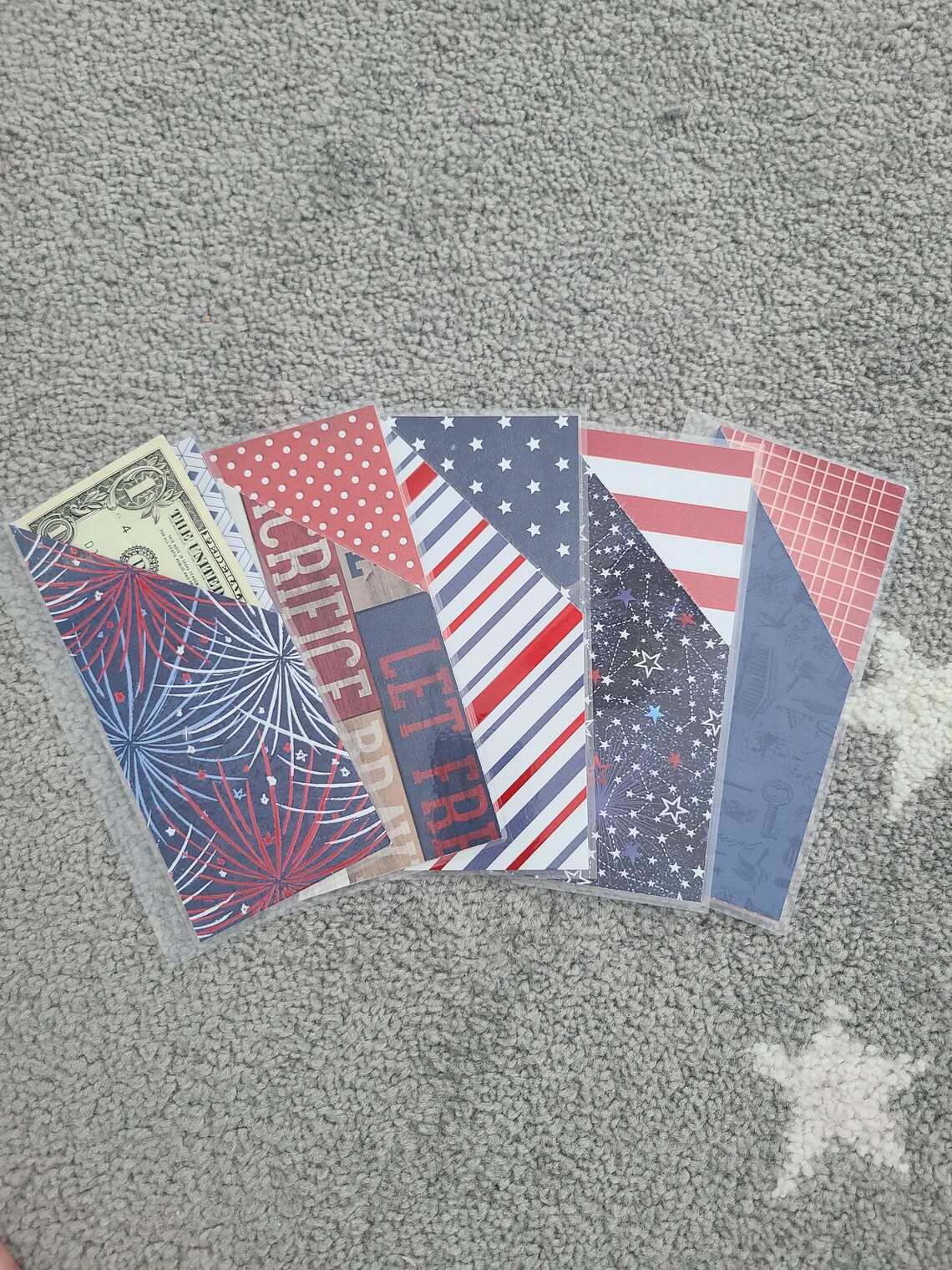 Rote weiße und blaue Briefumschläge 4. Juli Geldumschlag | Etsy
