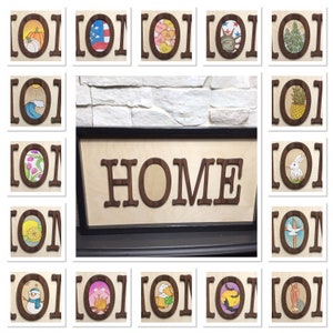 Interchangeable Home Sign SVG/Sign SVG/ Laser File/Interchangeable Sign/Laser File Mantle Sign/Glowforge SVG/Home Decor/Seasonal Sign
