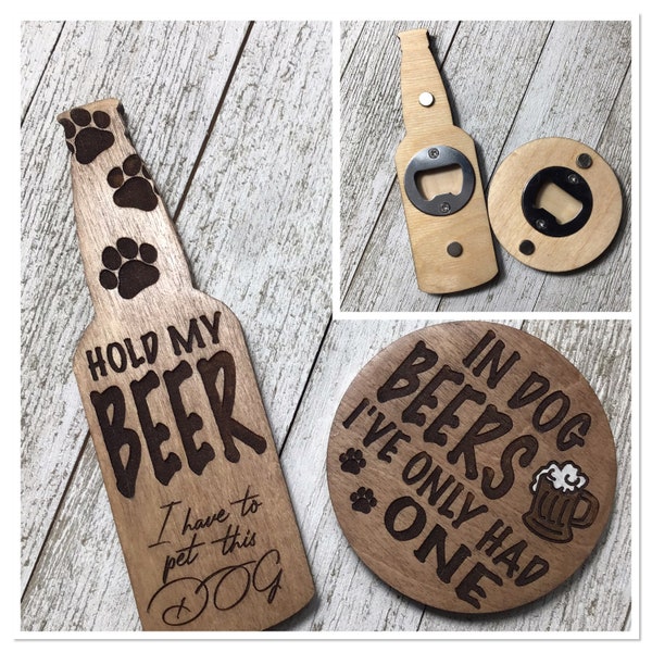 Dog Lover Beer Bottle Opener SVG/ Bottle Opener Laser File/ Bottle Opener Magnet SVG/ Glowforge SVG/ Beer Svg/ Magnet Svg