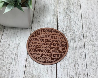 Inspirational Words Hat Patch SVG/Leather Patch/Patch SVG/Leather Hat Patch Laser Digital File/Leather Laser File/Leather Hat Patch Svg