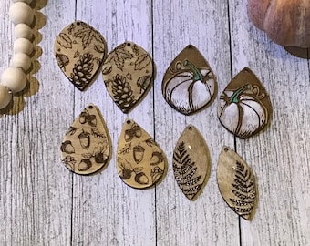 Fall Themed Earring SVG/Autumn Earring SVG/Laser Earring SVG/Pumpkin Earring/Fall Leaf Earring Svg/Rustic Earrings/Pinecone Earrings