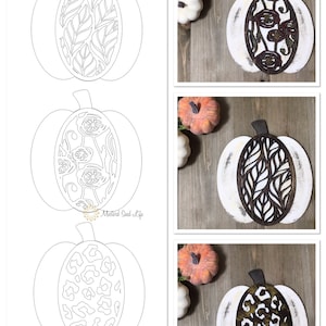 Fall Pumpkin SVG/ Fall Decor SVG/ Fall Decor Laser File/ Fall Pumpkins Door Sign SVG/ Glowforge Svg/ Laser Svg