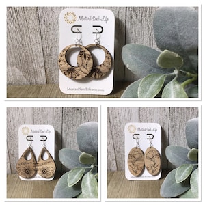 Laser Earring File/ Wildflower Earring File/ Flower Earring SVG/ Glowforge File SVG/ SVG/ Earring svg/ Glowforge svg/ Digital File