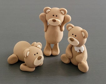 Teddy (TAN) Bear Cake toppers