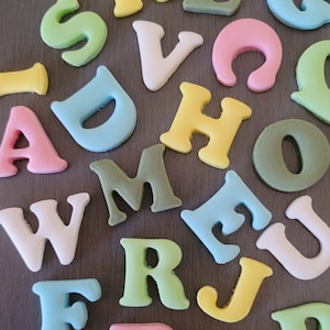Alphabet & Zahlen (einfach), Cake Topper Buchstaben, Kuchendekoration Buchstaben