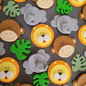 Jungle Safari (Standard size) Animal Cupcake Toppers, Jungle Animal Cupcake decorations,  Wlid safari Animal Cupcake toppers