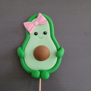 1 x Avocado Kuchen Topper, Avocado Kuchen Dekoration, Fondant Avo Topper