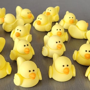 Duck 3D Cupcake & Cake Toppers (Sm),  rubber ducky cake decorations,  fondant icing duckie