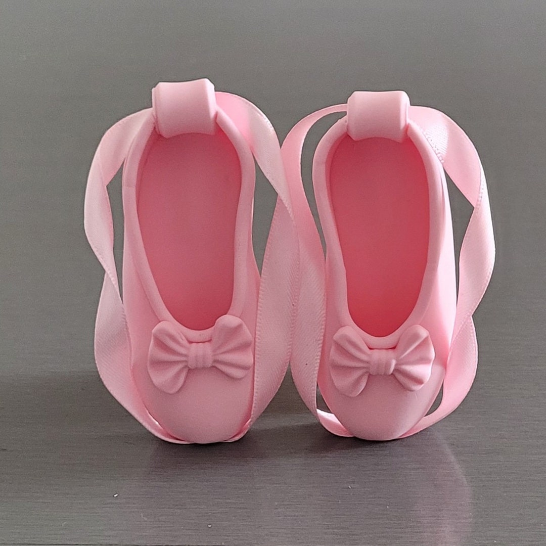 1 X Pair of Ballet Shoe / Slipper Cake Toppers, Fondant Ballerina Cake Decorations Etsy