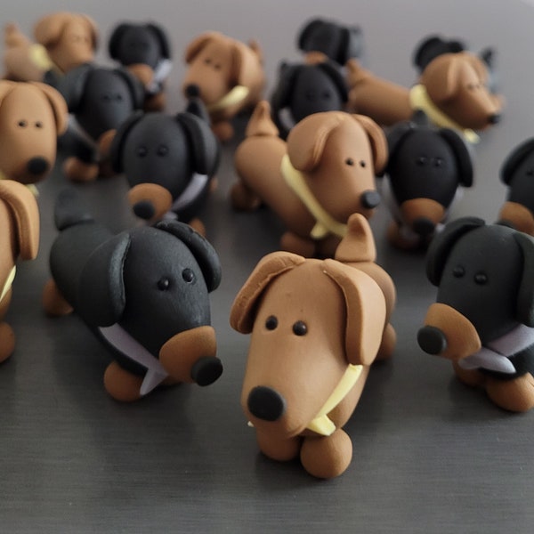 1 x Dachshund Cake and Cupcake Toppers, Dog cake decorations,  Dog cake topper, dog cupcake topper