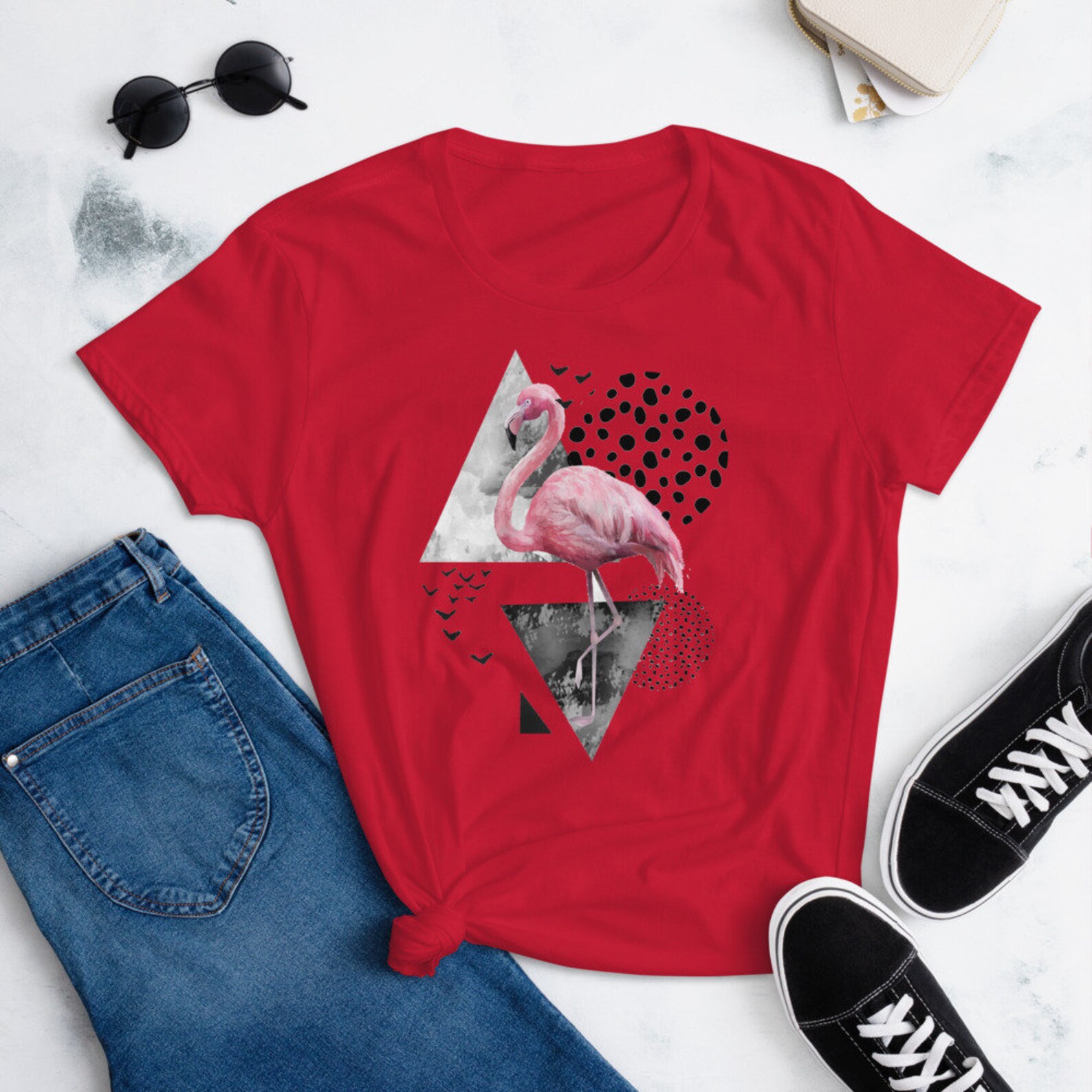 Flamingo Women's short sleeve tshirt Etsy